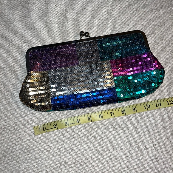 ALDO Sequin Colorful Statement Holiday New Years Eve Clutch - Picture 2 of 6